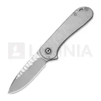 CIVIVI Couteau pliant Elementum, Polished Clear Lexan, Satin Rock-Grind