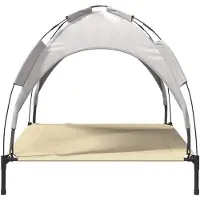 vidaXL , lit pour chien, 104 x 86 x 84,5 cm, acier, argenté, gris