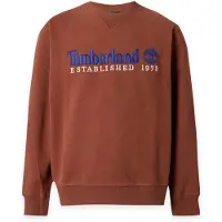 Timberland Sweat-shirt 'ESTABLISHED 1973' ivoire / bleu marine / cognac