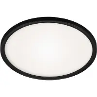 Briloner Panneau LED LEUCHTEN SLIM, 18 W, 2400 lm, IP20, noir, plastique, dimmable, avec télécommande, Ø 29,3 cm