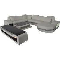 Xl Moebel Gmbh Leder Sofa Couch Polster Eck Sitz Garnitur Wohnlandschaft U-Form couchen +USB