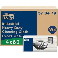 Tork Chiffons de nettoyage Industrial Heavy-Duty W4, blanc, paquet de 4., Ustensiles de nettoyage, Blanc