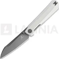 Bestechman Couteau pliant Curvee - Grey PVD - G10, blanc