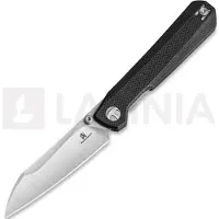 Bestechman Couteau pliant Curvee - Satin & Stonewash - G10, noir