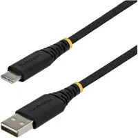 StarTech.com .com Câble de Charge Rapide USB-A vers USB-C de 3m, 15W 3A, Gaine Tressée Double Couche Nylon/TPE, Câble de Charge USB-A vers Type C Durable, Câble USB A vers USB C