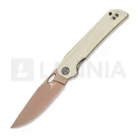 Bestechman Couteau pliant Smuga - Gold PVD - G10, beige