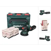 Metabo SXA 18 LTX 125 BL Ponceuse excentrique sans fil 125mm 18V Brushless + 2x Sets de ponçage Toolbrothers TURTLE + Coffret metaBOX - sans batterie, sans chargeur (600146840)