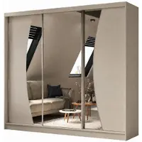 MargaretHadas24 Armoire Vex de 240 cm avec miroir, comprenant 3 portes coulissantes. (Couleur : cachemire)