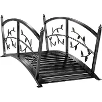 OEM Pont de jardin, structure métallique, garde-corps de sécurité, couleur noire