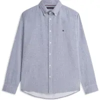 Tommy Hilfiger Mw0mw42442 Long Sleeve Shirt Bleu,Gris L Homme