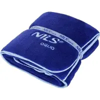 NILS NAR14 RĘCZNIK Z MIKROFIBRY FROTTE GRANATOWY 160X80cm AQUA, Serviette de voyage, Bleu