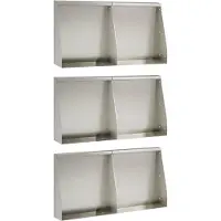 vidaXL Muret de soutènement, 6 pièces, 40 x 12 x 30 cm, acier inoxydable, argenté