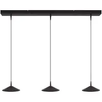 Masterlight Lampe pendante à 3 lampes Ceppo noir Ø 18cm