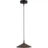 Masterlight Lampe pendante de conception Ceppo noir avec brun cacao Ø 22cm