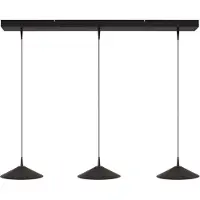Masterlight Lampe pendante à 3 lampes Ceppo noir Ø 22cm