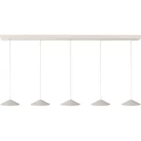 Masterlight Lampe suspendue à 5 lumières Ceppo blanc Ø 22cm