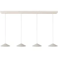 Masterlight Lampe suspendue à 4 lumières Ceppo blanc Ø 22cm