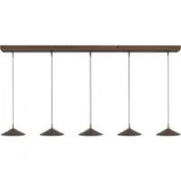 Masterlight Lampe suspendue à 5 lumières Ceppo Brun cacao Ø 22cm