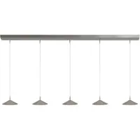 Masterlight Lampe suspendue à 5 lumières Ceppo nickel Ø 18cm