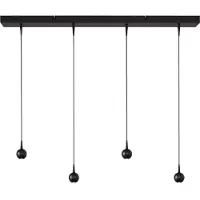 Masterlight Lampe suspendue à 4 lumières Talana 100 x 8cm noir Ø 6cm DTW