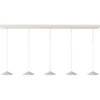 Masterlight Lampe suspendue à 5 lumières Ceppo blanc Ø 18cm