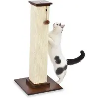 Amazon Basics A. Arbre à gratter pour chats, modèle "Hoher Katzen", grand, de haute qualité, dimensions : 41 x 89 x 41 cm, en bois