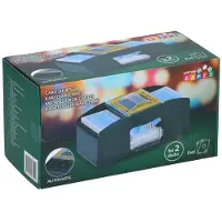 HOT Games Games Mélangeur de cartes automatique - Mélangeur de cartes électrique pour 2 jeux - Accessoires de jeu à piles pour le poker et le bridge - Compact Noir