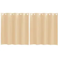 vidaXL Voile Rideaux avec œillets 2 pcs. couleur sable