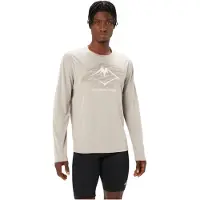 Asics Hommes, T-shirt de sport, Fujitrail Logo LS Top 2011C987-250 - S (S), Gris, S