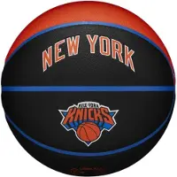 Wilson Ballon de basket - - NBA Team City Collector New York Knicks - Taille 7 - Noir - Cuir composite
