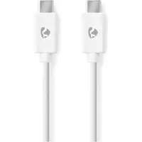 Nedis Câble USB-C vers USB-C, 3 m, 60 W, 480 Mbit/s, blanc