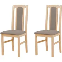 LeafDesign ESSZIMMERSTUHL - Lot de 2 chaises de salle à manger, modèle Bos 7, finition sonoma, couleur opium, référence 20