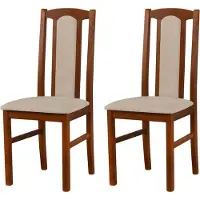 LeafDesign ESSZIMMERSTUHL - Lot de 2 chaises de salle à manger, modèle Bos, couleur châtaigne aston, référence 2