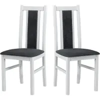 LeafDesign ESSZIMMERSTUHL - Lot de 2 chaises de salle à manger, modèle Bos, couleur blanche, dimensions 14 x 97