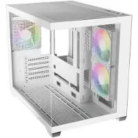 Gamdias Aura GC10M V2 aRGB white case (mATX, Mini-ITX), Boîtier PC, Blanc