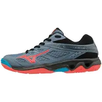 Mizuno Chaussures de sport d'intérieur Thunder Blade W pour femmes, couleur gris et rose néon, taille 41