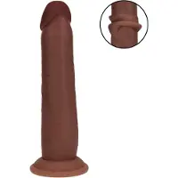 Realrock - gode réaliste à double densité (brun) - 20,5 cm