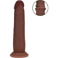 Realrock - gode réaliste à double densité (marron) - 18,5 cm