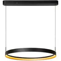 Lucide RADIANT - Suspension LED - Variateur intégré. - Température de couleur : 1x60W 2700K/4000K - Noir | Ambiance
