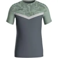 Jako T-shirt Iconic Femme - Gris clair / Vert menthe / Anthra Light