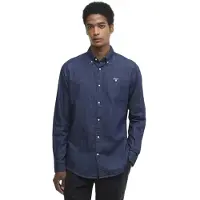Barbour Denim Crest Long Sleeve Shirt Bleu S Homme