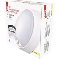 Emos Luminaire LED ZURI avec détecteur de mouvement, 22 cm, 14 W, blanc chaud, IP54, ZM3131
