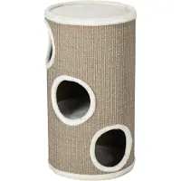 PawHut Arbre à chat , avec 3 niches, arbre à griffer pour chat, marron