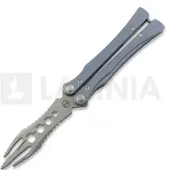 Maxace Couteau papillon d'entraînement Loran II Wrench, Blue Titanium