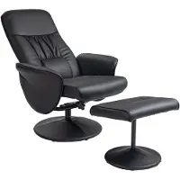 HOMCOM Fauteuil relax avec repose-pieds, fauteuil TV avec fonction d'inclinaison, noir