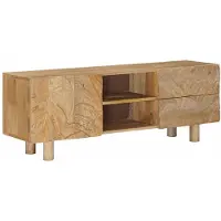 vidaXL Meuble TV avec tiroirs et étagère à porte, 110 x 30 x 40 cm