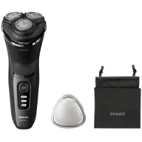 Philips série 3000, rasoir électrique S3244/12, rasoir rotatif, noir, système de lames PowerCut, à remplacer tous les 2 ans avec la référence SH30, 2 ans, batterie