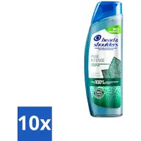 Head & shoulders Shampoing antipelliculaire – Pure Intense – Apaise les démangeaisons – 250 ml - Pack économique - 10 pièces