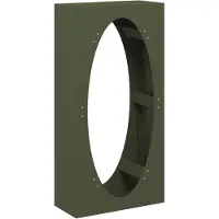 vidaXL Étagère à bois de chauffage vert olive 50x23x100 cm Acier laminé à froid