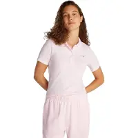 Tommy Hilfiger Polo 1985 SLIM PIQUE POLO SS femmes - Rose - EU XL